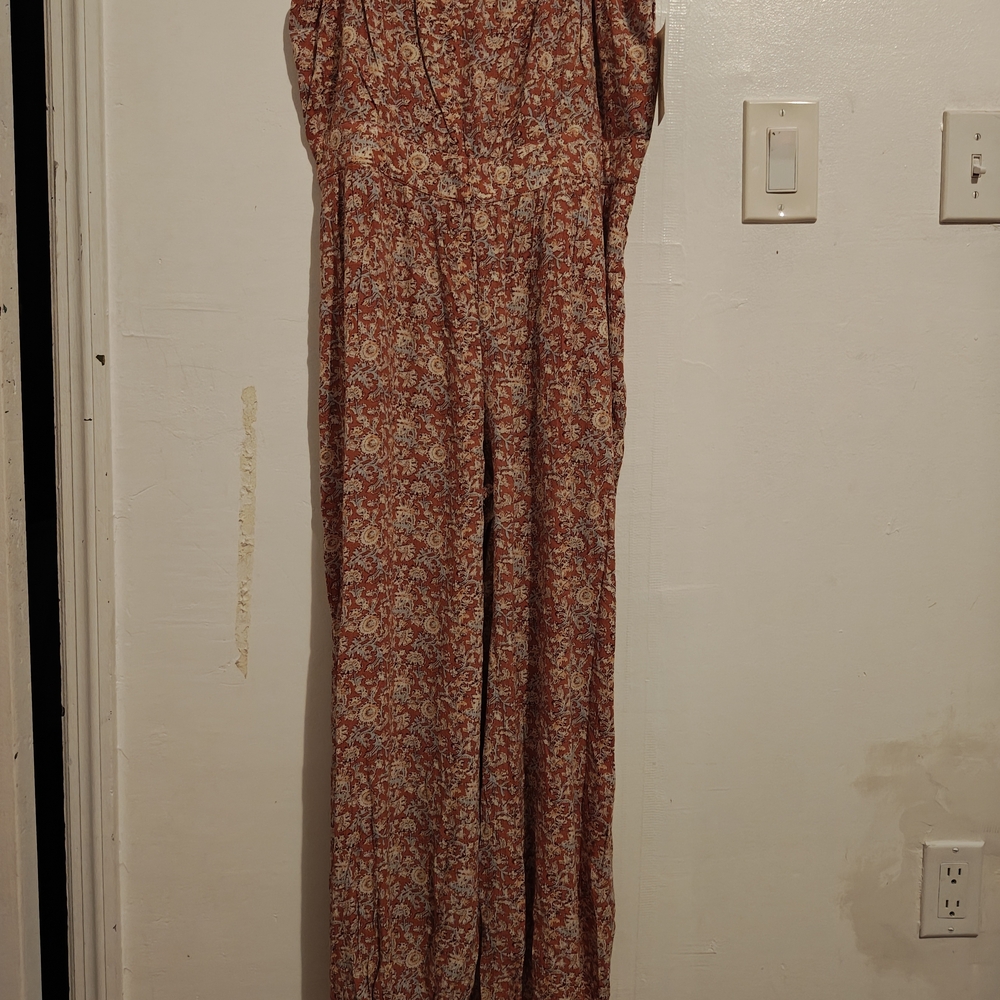 Universal Thread Red Floral Jumpsuit